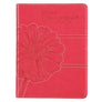With God All Things Are Possible Fuchsia Pink Faux Leather Handy-sized Journal - Matthew 19:26 - Bundle Item