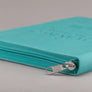 I Can Do Everything Zippered Classic LuxLeather Journal In Turquoise - Philippians 4:13