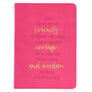 The Serenity Prayer Handy-sized LuxLeather Journal in Pink
