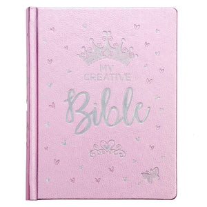 My Creative Bible For Girls ~ Hard Cover Pink Faux Leather