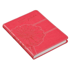 With God All Things Are Possible Fuchsia Pink Faux Leather Handy-sized Journal - Matthew 19:26 - Bundle Item
