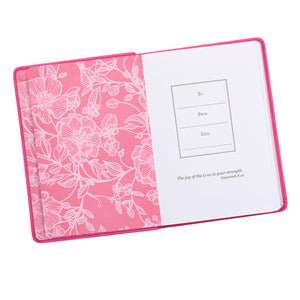 The Serenity Prayer Handy-sized LuxLeather Journal in Pink