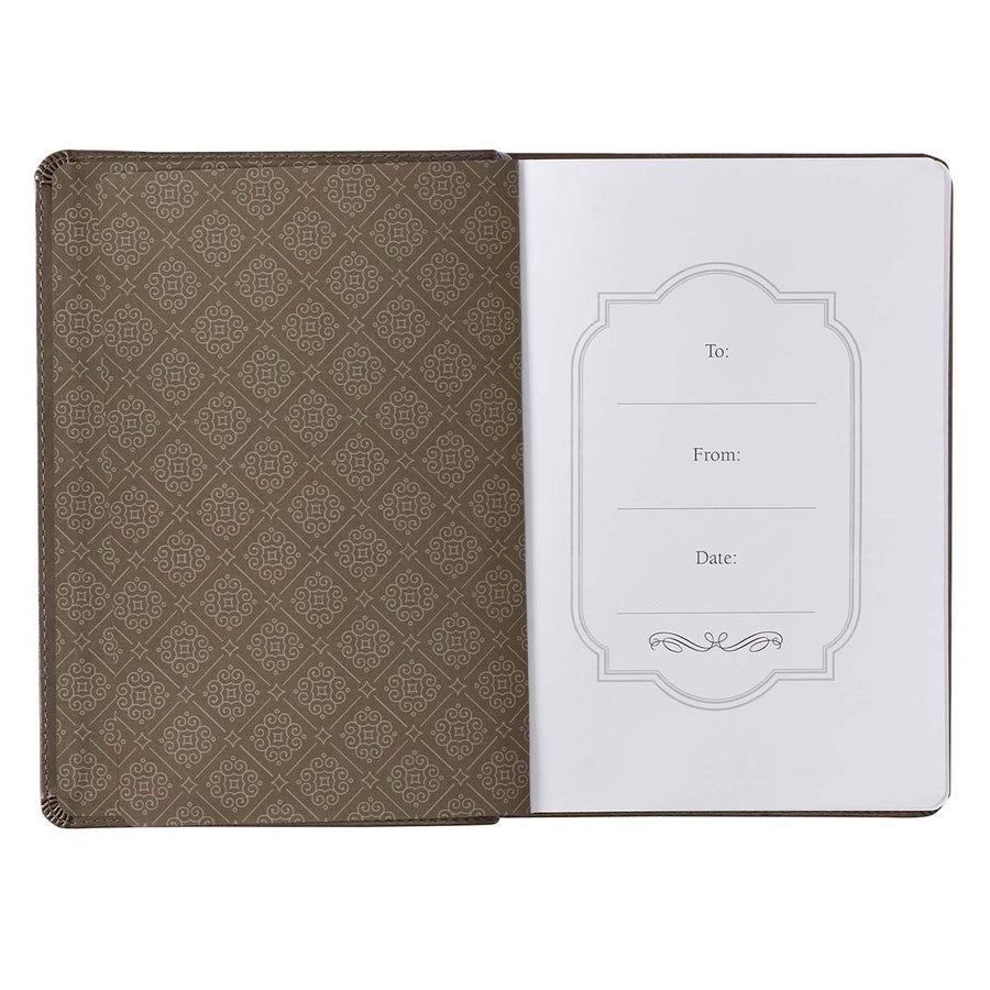 For I Know the Plans Taupe Faux Leather Classic Journal - Jeremiah 29:11