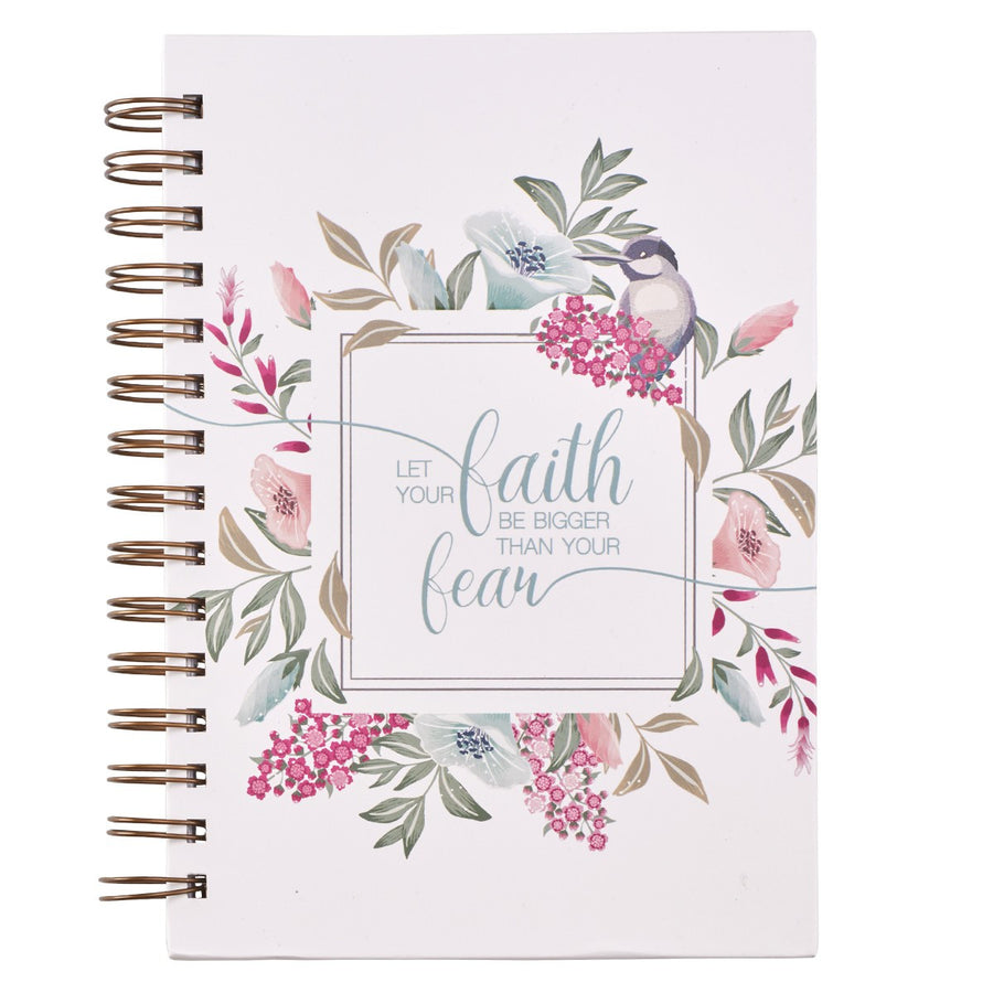Let Your Faith Be Bigger Than Your Fear Large Hardcover Wirebound Journal